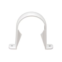FloPlast  Round Downpipe Clips White 68mm 10 Pack