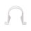 FloPlast  Round Downpipe Clips White 68mm 10 Pack