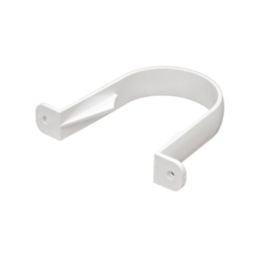 FloPlast  Round Downpipe Clips White 68mm 10 Pack