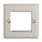 Contactum iConic 2-Module Modular Faceplate Brushed Steel