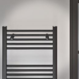 Flomasta 1600mm x 500mm 2409BTU Black Flat  Towel Radiator