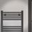 Flomasta 1600mm x 500mm 2409BTU Black Flat  Towel Radiator