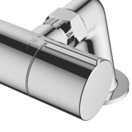 Swirl  Chrome-Plated 701mm Deck Mounted Dual Control Thermostatic Shower Mixer Tap