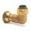 Tectite Classic T63 Brass Push-Fit Corner Bent Tap Connector 1/2" x 1/2"