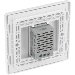 British General Evolve 1-Gang 2-Way LED Single Secondary Trailing Edge Touch Dimmer Switch  Brushed Steel with White Inserts