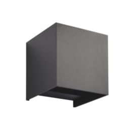 Saxby Rowan Outdoor LED Up & Down Wall Light Black 11W 950lm