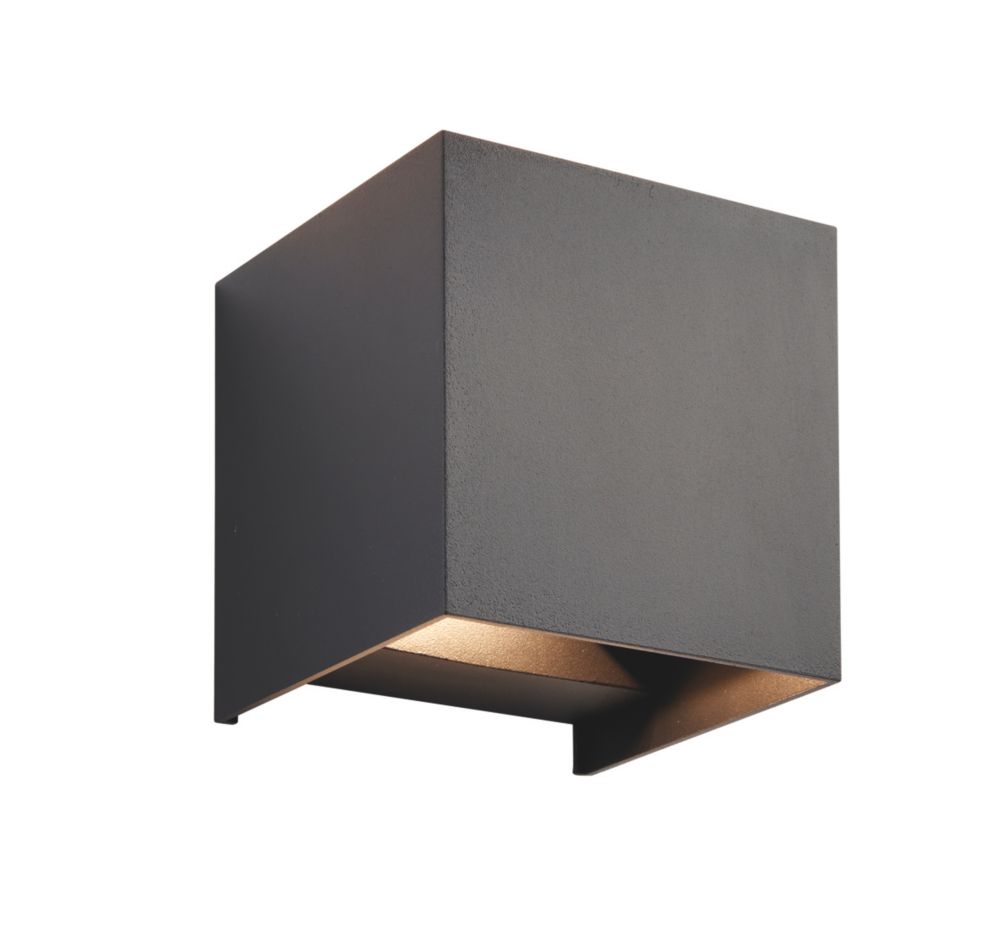 Saxby Rowan Outdoor LED Up & Down Wall Light Black 11W 950lm - Screwfix