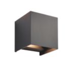 Saxby Rowan Outdoor LED Up & Down Wall Light Black 11W 950lm