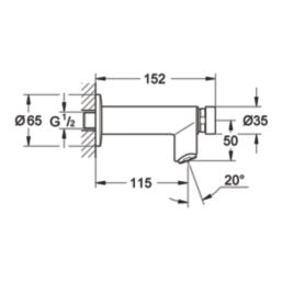 Grohe Euroeco Cosmopolitan CT Chrome 35mm Self-Closing Mono Basin Pillar Tap