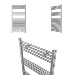 Flomasta 1200mm x 600mm 1415BTU Chrome Flat  Towel Radiator