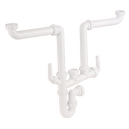 McAlpine Space-Saving Sink & Appliance P Trap White 40mm