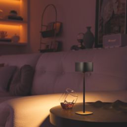 Calex Serino Rechargeable LED Table Lamp Black 90lm