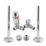 ETAL Danva 15mm x 1/2" Chrome Straight & L/S Modern Thermostatic Radiator Valve & Lockshield