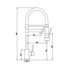 ETAL Goda  Multi-Use Kitchen Mixer Tap Brushed Steel