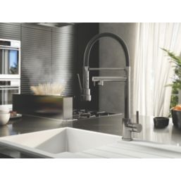 ETAL Goda  Multi-Use Kitchen Mixer Tap Brushed Steel