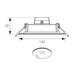 4lite  Fixed  LED Slim Downlight White 11W 1300lm