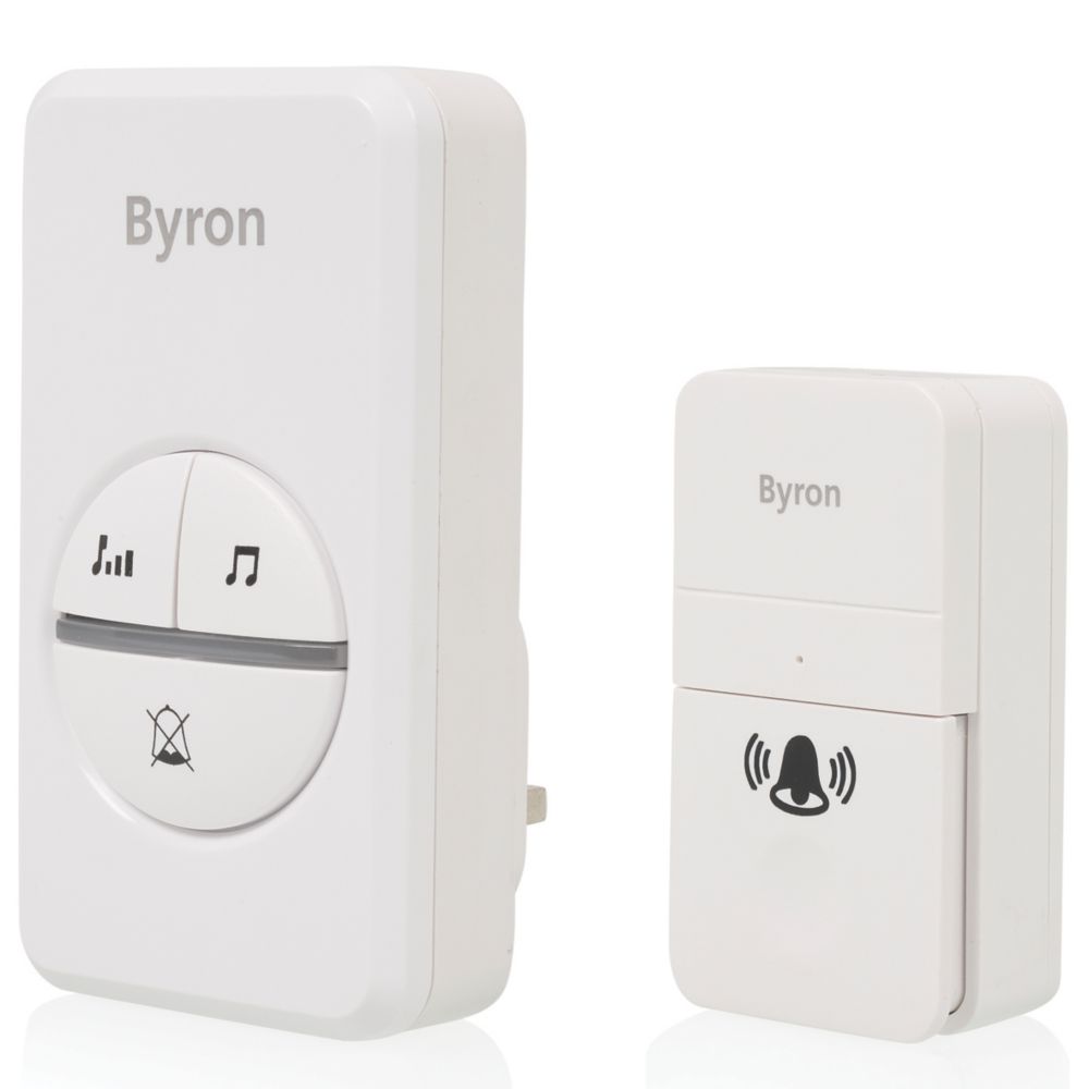 Byron DBY23442BS PlugIn Wireless Door Chime White Screwfix