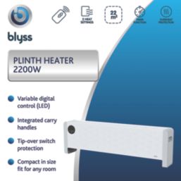 Blyss BL CO 2200W Electric Portable Convector Heater White/Grey