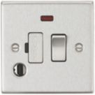 Knightsbridge  13A Switched Fused Spur & Flex Outlet with LED Brushed Chrome