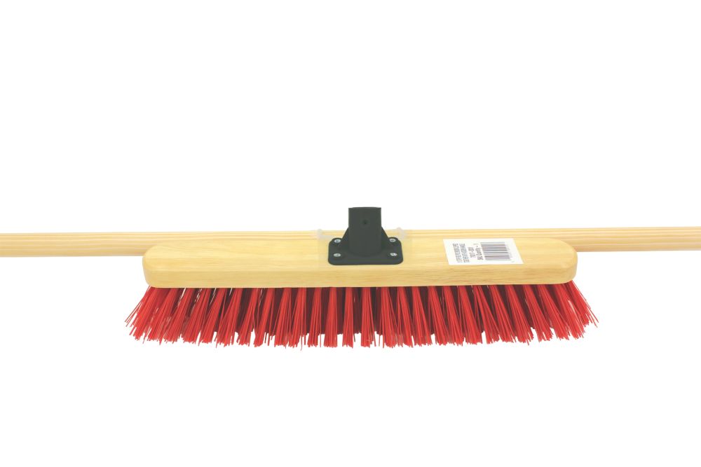 Stiff Wooden Broom 18" (450mm) Screwfix