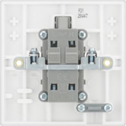 British General 900 Series 20A 1-Gang DP Control Switch White with Neon