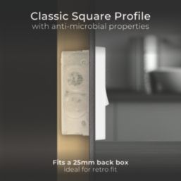 British General 900 Series 20A 1-Gang DP Control Switch White with Neon