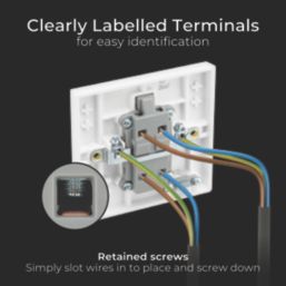 British General 900 Series 20A 1-Gang DP Control Switch White with Neon