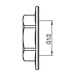 Flomasta BSP Female Flanged Backnuts 1/2" x  2 Pack