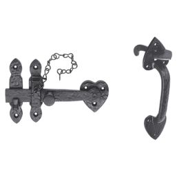 Carlisle Brass Thumb Latch Black Antique 170mm