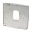 Hager Sollysta WRGP1BS 1-Module Grid Faceplate Brushed Steel