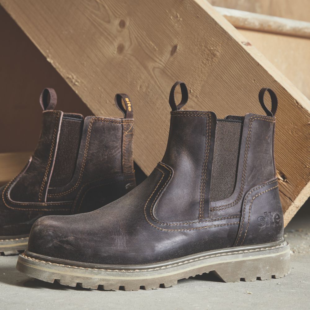 Site Mudguard Size 4 Womens Brown Steel Toe Cap Safety Dealer Boots