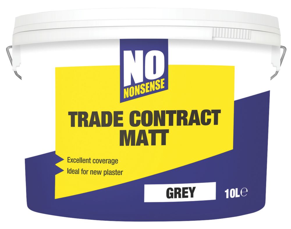 No Nonsense 10Ltr Grey Matt Emulsion Paint Screwfix