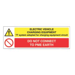 Essentials  EV Charging PME Labels 75mm x 25mm