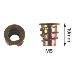 Easyfix Furniture Threaded Sockets M5 x 10mm 4 Pack