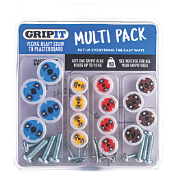 GripIt Assorted Plasterboard Fixings 16 Pieces
