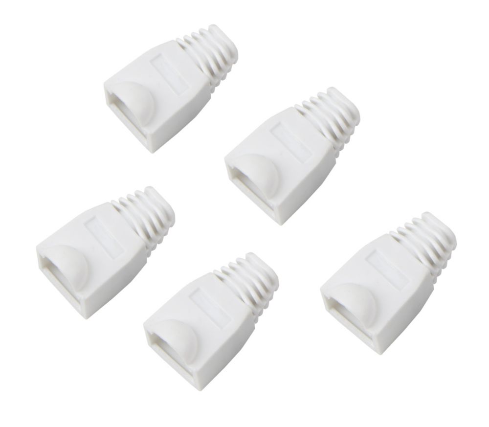 Labgear RJ45 PVC Boots 8mm White Pack Screwfix