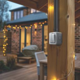 British General  IP66 20A 2-Gang 2-Way Weatherproof Outdoor Switch with Neon