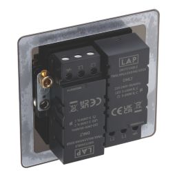 LAP  2-Gang 2-Way LED Dimmer Switch  Black Nickel with Colour-Matched Inserts