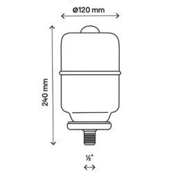 Flomasta Potable Expansion Vessel 2Ltr