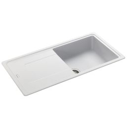 Franke Titan 1 Bowl Tectonite Sink White Reversible 970mm x 500mm