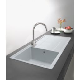Franke Titan 1 Bowl Tectonite Sink White Reversible 970mm x 500mm
