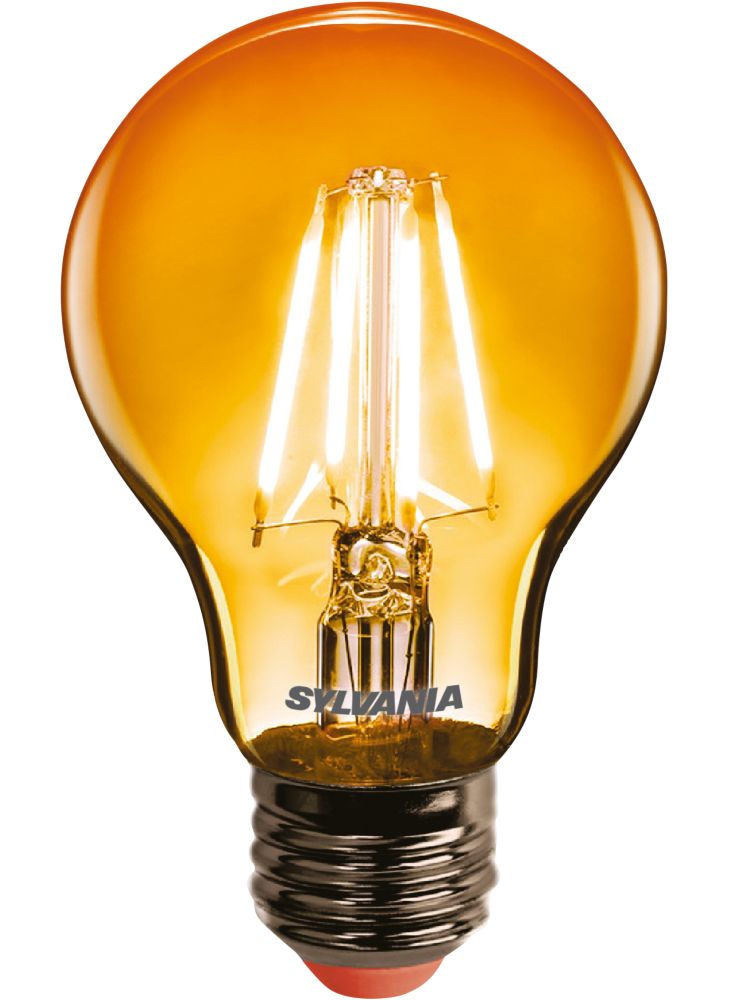 Sylvania Helios Chroma ES A60 Orange LED Light Bulb 4W Screwfix