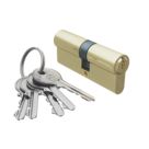 Smith & Locke  6-Pin Double Cylinder Lock 35-45 (80mm) Polished Brass