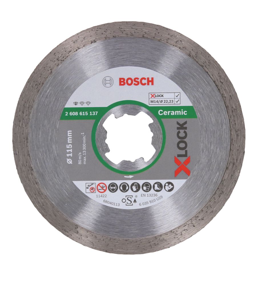 Bosch XLock Tile Diamond Disc 115mm x 22.23mm Screwfix