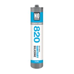 No Nonsense 820 Sanitary Silicone Sealant Cement Grey 310ml