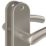 Cooke & Lewis Bourne Fire Rated WC Lever on Backplate Handle Pair Satin Nickel