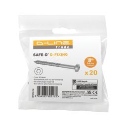 D-Line Safe-D Fixings Fire Rated TX Pan Thread Forming Screws 5mm x 60mm 20 Pack