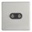 Contactum Lyric 2-Gang F-Type Satellite Socket Brushed Steel with Black Inserts