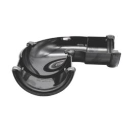 FloPlast  uPVC 50-156° Half Round Adjustable Gutter Angle Black 112mm