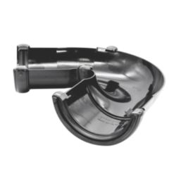 FloPlast  uPVC 50-156° Half Round Adjustable Gutter Angle Black 112mm